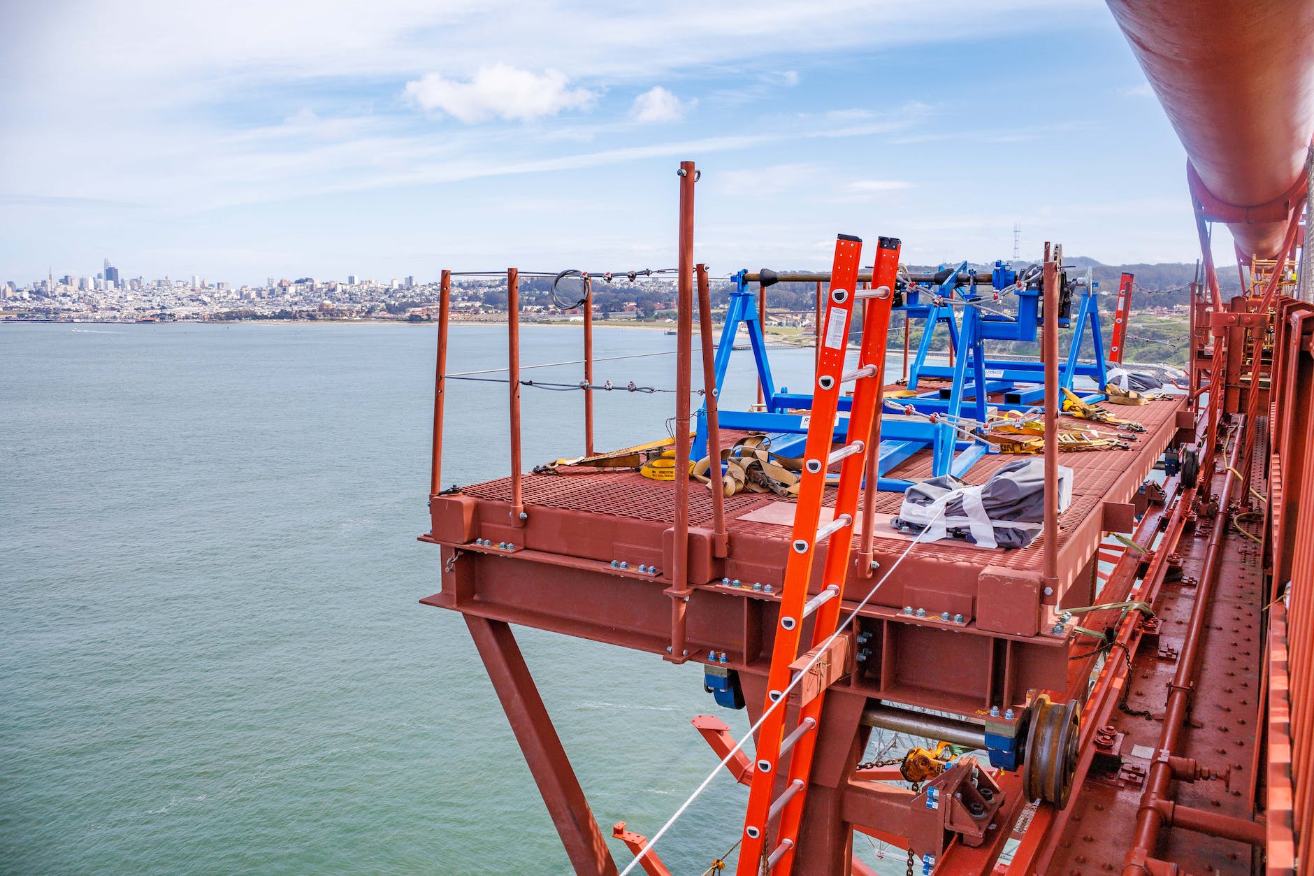 steel construction above the sea